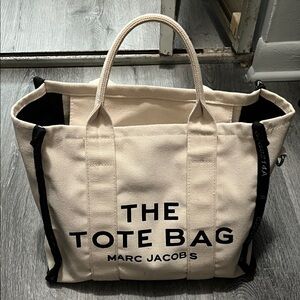 Marc Jacobs Cream Canvas Tote Bag